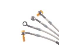 TRW Ready-To-Install Braided Brake Hose Kit For Kawasaki EN450 1986-1990 Front