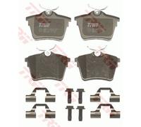 TRW Rear Brake Pad Set for Peugeot 407 BioFlex RFJ(EW10A) 2.0 Sep 2008-Sep 2011