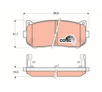 TRW Rear Brake Pads GDB3203 For Kia Carens 1.6 77kW 105hp 2003+ ABS