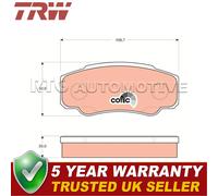 TRW Rear Brake Pads Set Fits Fiat Ducato Peugeot Boxer Citron Relay