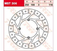 TRW Round Fixed Brake Disc 250mm For Kawasaki KDX 250 1991-1995 Front