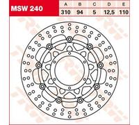 TRW Round Floating Brake Disc For Honda CB1000R 2008-2017 Front
