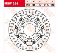 TRW Round Floating Brake Disc For Honda CTX1300 2014 Front