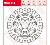 TRW Round Floating Brake Disc For Kawasaki ZR 1100 1996-1997 Front