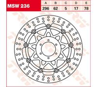 Motorcycle Brake Disc 296mm MSW236 TRW Set Genuine Top Quality Guaranteed New
