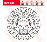 Motorcycle Brake Disc 300mm MSW221 TRW Set Genuine Top Quality Guaranteed New