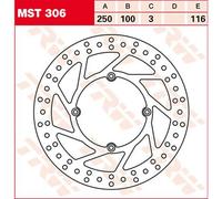 Trw Round Kawasaki Kdx 250 91 Front Brake Disc