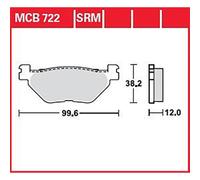 TRW Sinter Maxi Scooter Brake pad set MCB722SRM