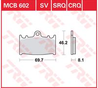 TRW MCB602TRQ Brake pad set
