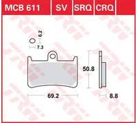 TRW MCB611TRQ Brake pad set