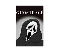 TRWHRYERYRH Ghost Face Posters Aesthetic Wall Art Decorative Painting Poster Decor Vintage Canvas for Living Room Bed Room 20x30inch(50x75cm) Unframe-style