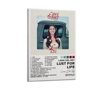 TRWHRYERYRH Lust For Life by Lana Del Rey Album Posters Aesthetic Wall Art Decorative Painting Poster Decor Vintage Canvas for Living Room Bed Room 24x36inch(60x90cm) Frame-style
