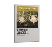 TRWQEVQWEG Summer Of Steroids By The Front Bottoms Poster Canvas Cover Wall Art Print Aesthetic Poster Modern Art Painting for Living Room 20x30inch(50x75cm) Frame-style