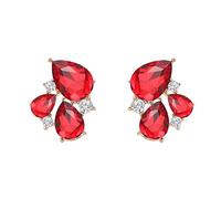 TRWWELL Rhinestone Stud Earrings Small Fancy Crystal Cluster Earrings for Women Brides Dainty Marquise Stud Earrings for Wedding Party Prom Jewelry Gift, Stainless Steel Rhinestone Cubic Zirconia