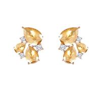 TRWWELL Rhinestone Stud Earrings Small Fancy Crystal Cluster Earrings for Women Brides Dainty Marquise Stud Earrings for Wedding Party Prom Jewelry Gift, Stainless Steel Rhinestone Cubic Zirconia
