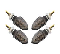 TRWWFEXO motorcycle turn indicator 4PCS/set Mi&ni Motorcycle Smoky Lens Turn Signal Light 5LED 12V Amber Blinker Indicator Lamp Universal