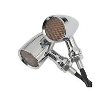 TRWWFEXO motorcycle turn indicator Motorcycle Accessories Ch&rome Retro Turn Signal Light 15 LED Brake Amber Universal For Most Motorcycles