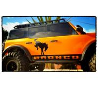 TRX 4 Bronco 2021 Compatible Side and Hood Cut-Vinyl Graphics, Decals - Gloss Black