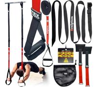 TRX Pro Sculptum®, 2 independent tapes, various height and width, plus exercises. With Videos Guide Training: Levels from 0, Intermediate to Advanced. Full Body Suspension Training