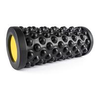 TRX Rev 14-inch Myofascial Release Roller, Deep-Tissue Roller, Black & Yellow, Firm, Pain Relief