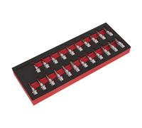 TRX-Star/Hex/Spline Socket Bit Set 22pc 3/8"Sq Drive - Sealey AK6243 New