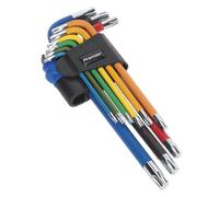 TRX-Star Key Set 9pc Colour-Coded Long - Sealey AK7193 New