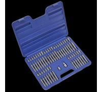 Sealey 74 Piece Ribe / Spline / Hex / Torx / Security Torx Bit Set