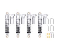 TRX4M Brass & Aluminium Shocks 53mm/59mm/66mm/78mm Long Threaded Shock Absorber Oil Damper for TRX-4M 1/18 RC Crawler Upgrades (Silver,53mm)