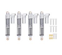 TRX4M Brass & Aluminium Shocks 53mm/59mm/66mm/78mm Long Threaded Shock Absorber Oil Damper for TRX-4M 1/18 RC Crawler Upgrades (Silver,59mm)