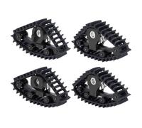 TRX4M Track Wheels Snow Tires,Snow Tires Sets Simulate Carload Tracks Wheel Sandmobile Conversion 4Pcs for 1/18 RC Crawler Car TRX-4M Accessory Parts (Black)