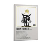 TRXU BORN Poster SINNER Poster Album Cover Music Posters for Bedroom Aesthetic Poster Decorative Painting Canvas Wall Art Living Room Posters Bedroom Painting 08x12inch(20x30cm) Frame-style