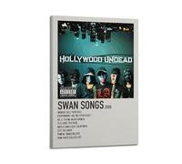TRXU Hollywood Poster Undead SWAN SONGS Poster Album Cover Music Posters for Bedroom Aesthetic Poster Decorative Painting Canvas Wall Art Living Room Posters Bedroom Painting 16x24inch(40x60cm)Frame-s