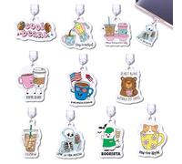 TRXYQ 10Pack Charms for E-Reader Kindle Dust Plug Charm Accessories,Compatible with Kindle Tablets Phone Ipad Type C Charging Port,Gift for Book Lovers,Students,Teachers,Friends,Mom,Bookish Women Men