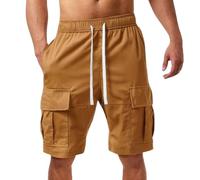 Try Before You Buy Mens Cargo Combat Shorts for Mens UK with Multi Pockets Casual Elasticated Drawstring Loose Straight Running Fashion Summer Board Pants Men's Summer Boardclothings