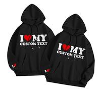 try before you buy valentine's day custom hoodies for couples i love my boyfriend/girlfriend sweatshirts with name personalized anniversary long sleeve casual drawstring athletic hooded sweatshirt