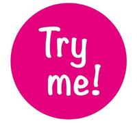 Try me! Stickers, Pink, 13mm Circle, 500