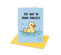 Try Not to Panic Publicly Open Greeting Card
