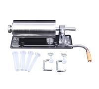 TRY-YEAN Sausage Stuffer, 4.8L Stainless Steel Manual Sausage Maker Kit Horizontal Filling Machine, Manual Meat Filling Machine for Kitchen Home Commercial Use