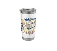 Try, You'll Either Win or Learn, Positive Quote Stainless Steel Insulated Tumbler