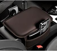 Tryagat 1PC Car Armrest Cover Compatible for Hyundai i30 Fastback 3 (III) PD I 2017-2024, PU Leather Centre Console Pad Protector Side Pocket Soft Interior Cushion,Brown