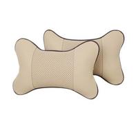 Tryagat 2 Pcs Car Neck Pillow for Kia Stonic 2017-2020 | Ergonomic Neck Support Breathable Perforated Leather Elastic Strap Hidden Zipper Soft Filling Driving Fatigue Relief
