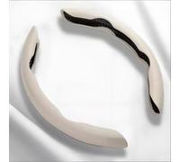 Tryagat 2 Pcs Steering Wheel Cover for Alfa Romeo Giulia 2026 2025 2024 2023 2022, Absorbent Non-slip Breathable Comfortable Protection Steering Wheel Handle,White