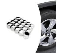 Tryagat 20 Pcs Wheel Nut Covers for Renault Captur 2 E-Tech Hybrid 2020-2025, Lug Nut Caps Silver Chrome Car Bolt Protectors Rustproof Auto Styling Trim Pack,19mm