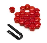 Tryagat 20 Pieces Full Coverage Dust Protection Wheel Hub Nut Covers For BYD E6 2020-, Firm ABS Material Exact Match Weather Resistant Rust Proof Removal Tool,Red-21mm