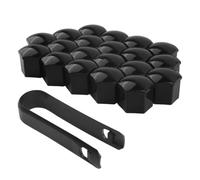 Tryagat 20 Pieces Full Coverage Dust Protection Wheel Hub Nut Covers For BYD F3R Hatchback 2005-2021, Firm ABS Material Exact Match Weather Resistant Rust Proof Removal Tool,Black-19mm
