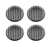 Tryagat 4 Pcs Car Wheel Hub Center Cap Stickers for Hyundai KONA 2025, Carbon Fiber Pattern Plastic Self Adhesive Decorative Decal Badge,65mm