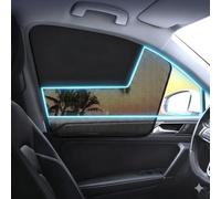 Tryagat 4 Pcs Car Window Sunshade for BAIC X55 Per Mofang Per X6 5 Per Tiger Six 2022~2027, Magnetic Sun Blind Side Shield UV Protection Mesh Black Breathable Foldable Accessories