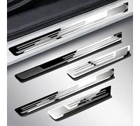 Tryagat 4 Pcs Stainless Steel Door Sill Protector for Renault Scenic E-Tech 2024 2025 2026, Scuff Plate Guards Door Entry Guard Silver Glossy Durable Robust