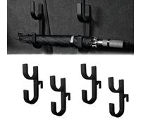 Tryagat 4 Pcs Umbrella Holder Car for Polestar 4 2025 2024 2023, Trunk Organizer Stable Luggage Hook Bracket Interior Storage Accessory Black Useful Clip