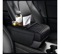 Tryagat Armrest Box Cushion for VW Passat Variant B8 3G I 2014-2024 | Elevates console height for driving comfort while adding a top tissue dispenser cup holder and side storage pouch.